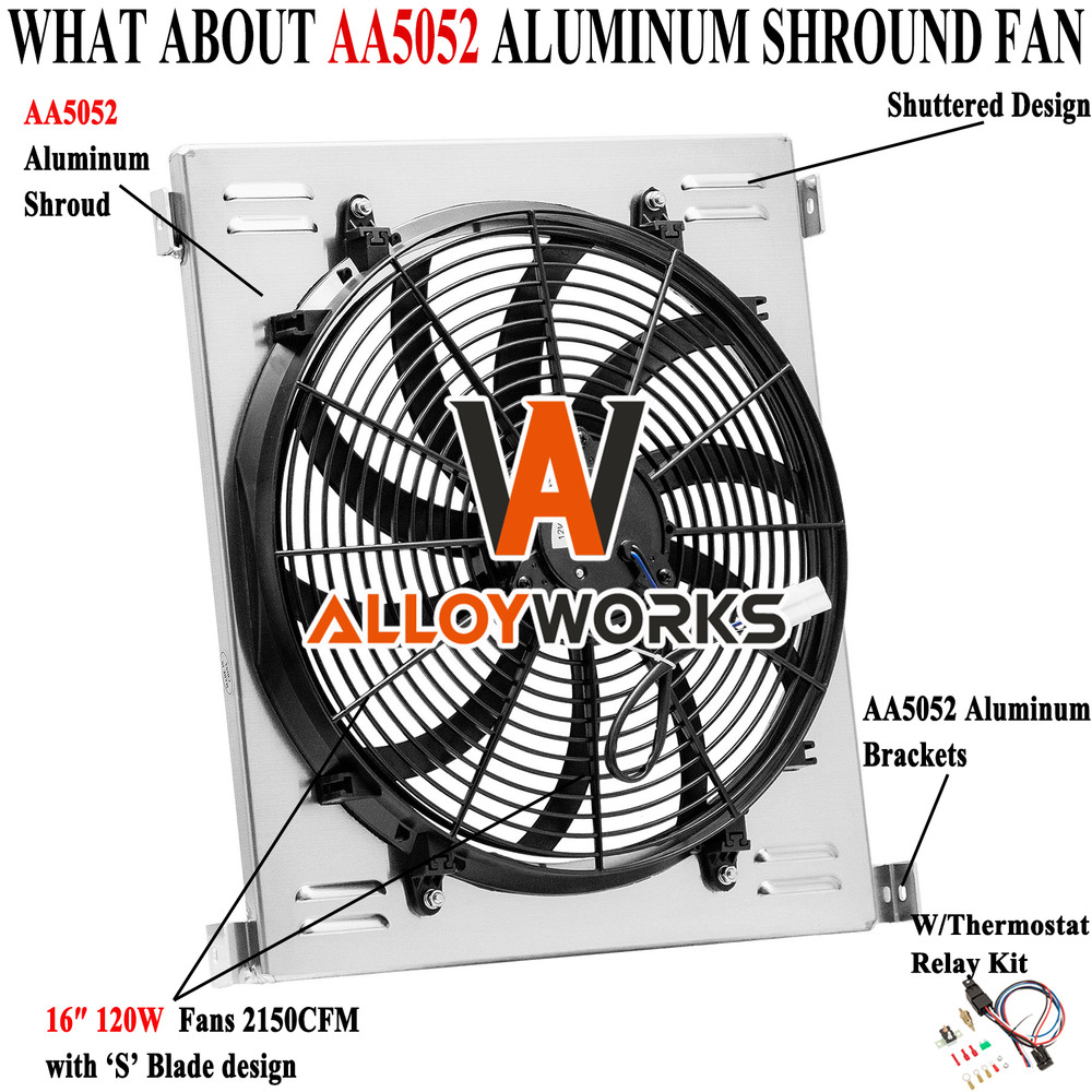 Aluminum Shroud Electric Fan For 1929-1931 30 Ford Model A Ford /V8 Engine