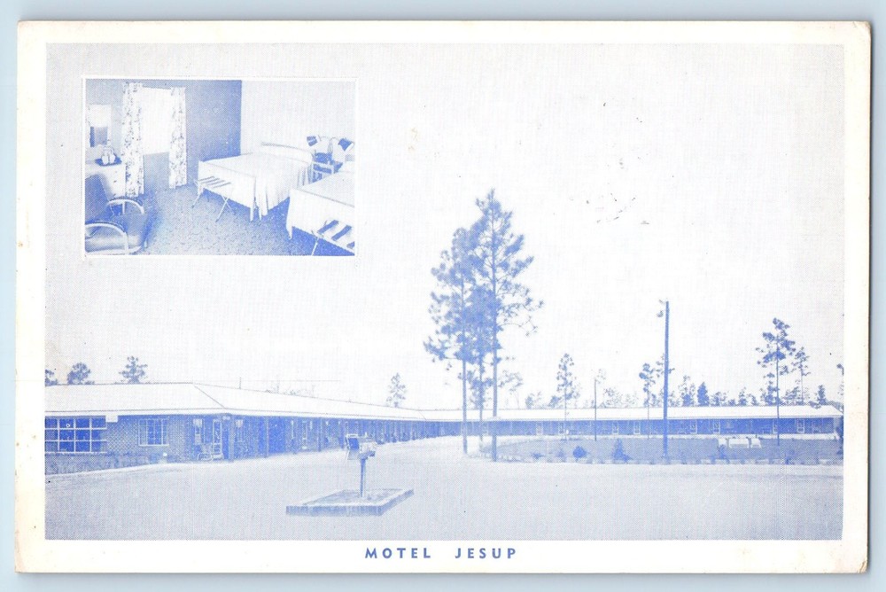 c1955 Jesup Georgia GA Postcard Motel South US Route Howard Johnson Restaurant