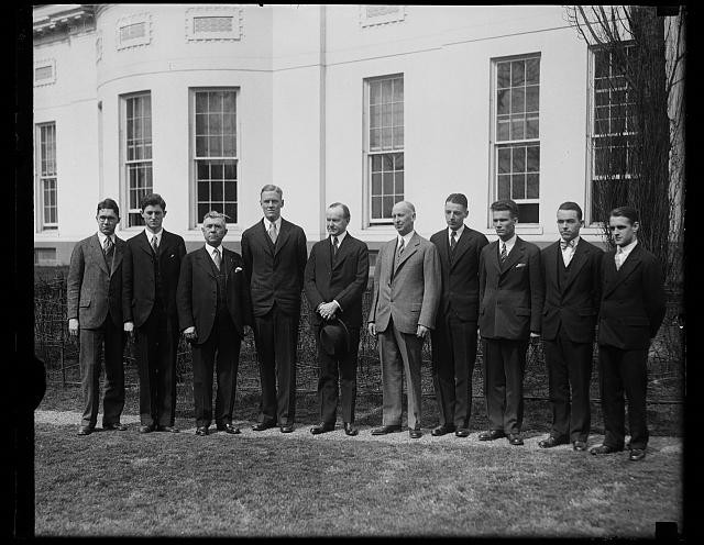 Photo:Washington D.C. White House Calvin Coolidge Group Portrait 1928