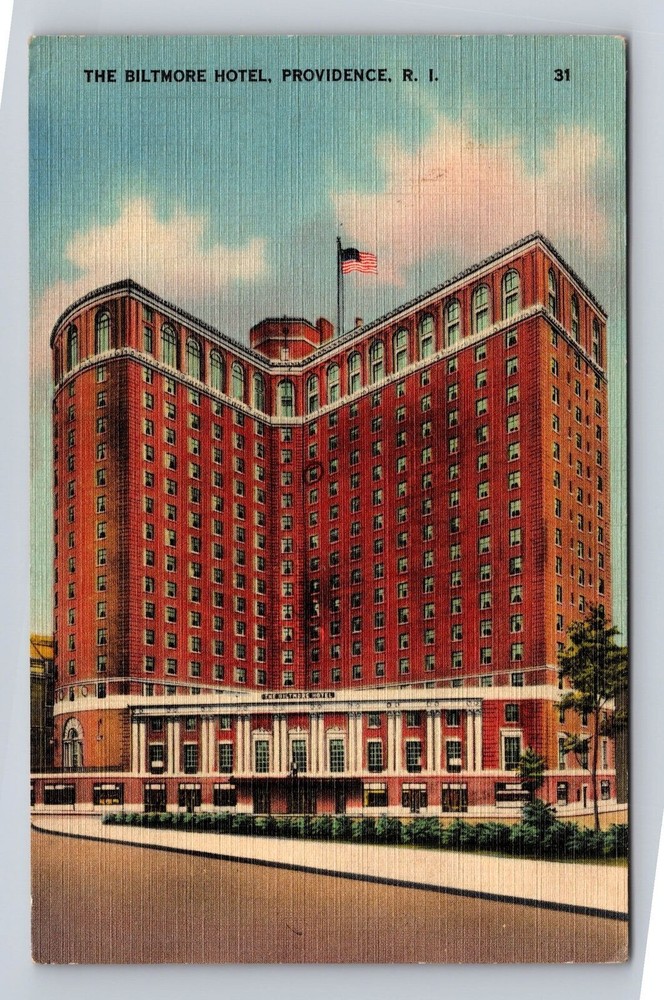 Providence RI-Rhode Island, The Biltmore Hotel Advertising, Vintage Postcard