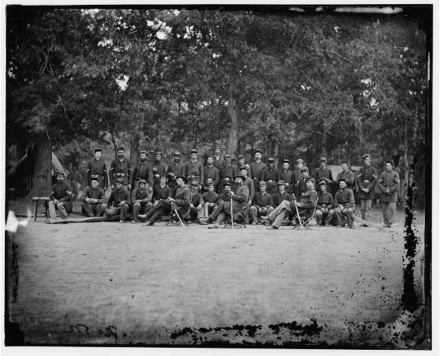 Bealeton Virginia 1863 Company A 93d New York Infantry Group Portrait