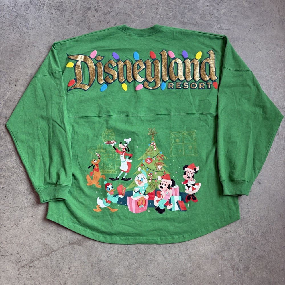 NEW Disneyland Resort Classics Christmas Holiday Spirit Jersey Green Adult XXL
