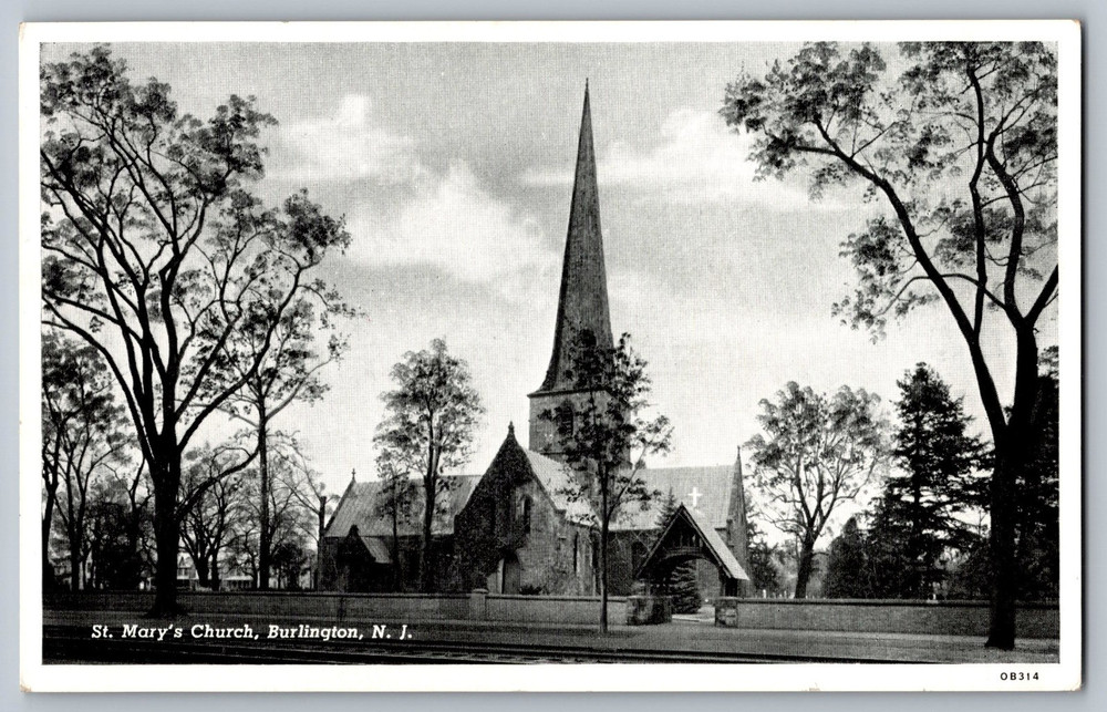 St. Mary's Church Burlington New Jersey Postcard