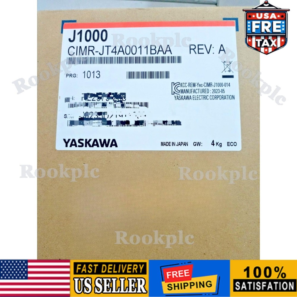 US FREE TAX YASKAWA J1000 7.5HP MAX 5.5Kw/3.7Kw CIMR-JT4A0011BAA VARIABLE