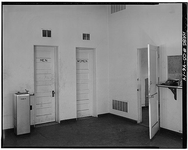 Littleton Colorado Denver Rio Grande Western Depot Men Women Room 1930s
