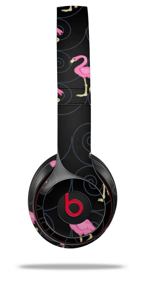 Skin Beats Solo 2 3 Flamingos on Black Wireless Headphones NOT INCLUDED