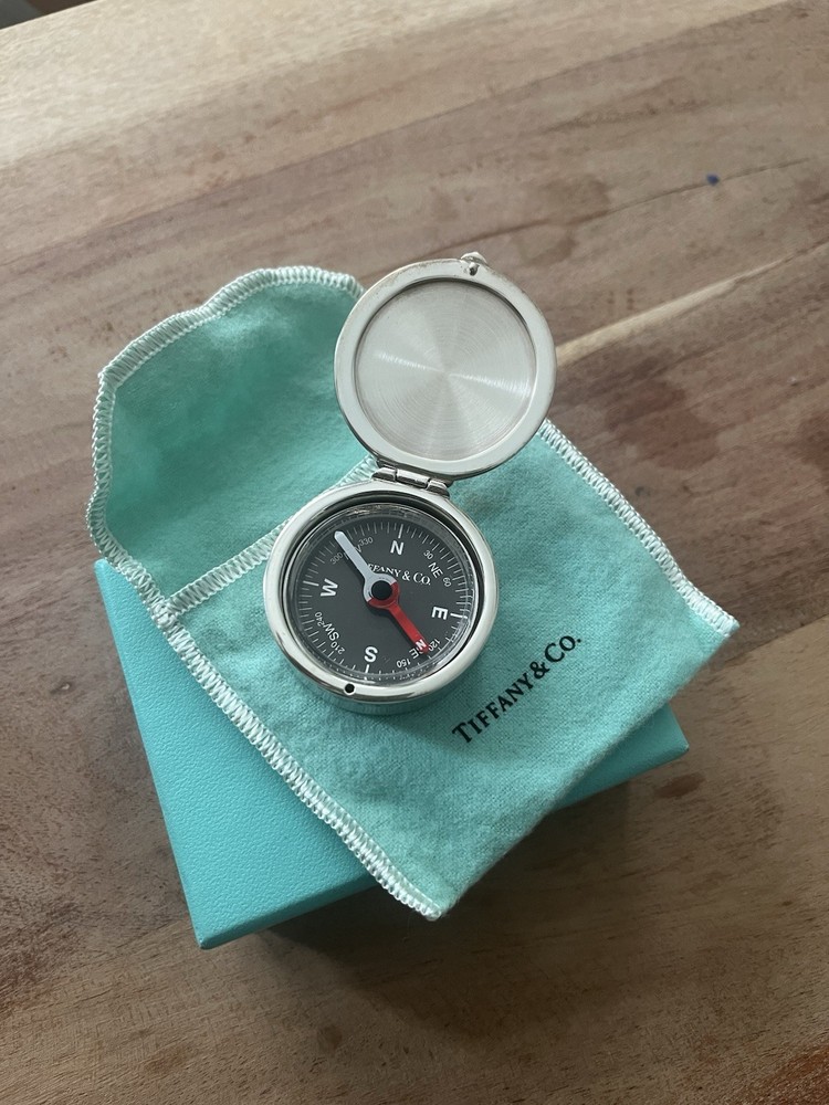 TIFFANY & CO 1837 Collection Sterling Silver 925 40mm Compass (PZ2003524)