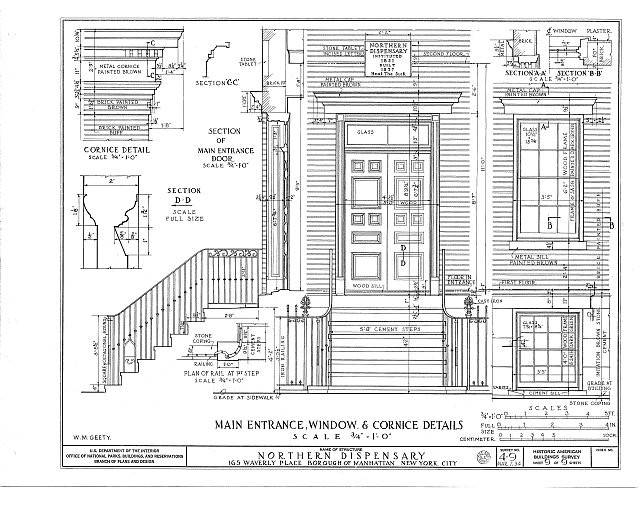Northern Dispensary,165 Waverly Place,New York,New York County,NY,HABS,11