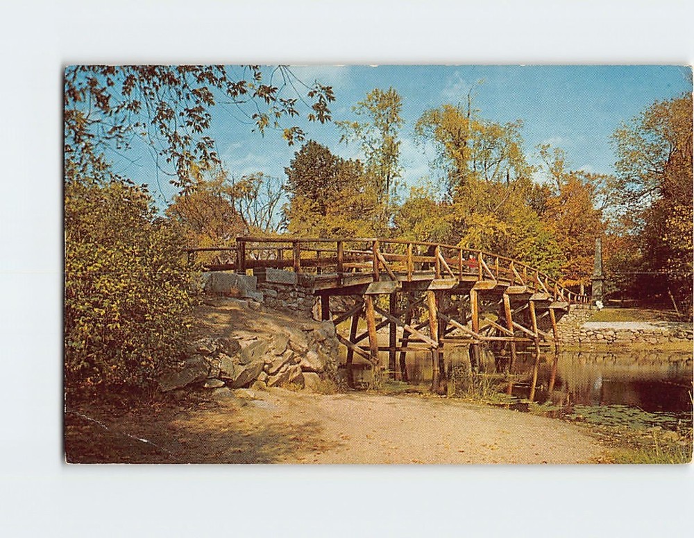 Postcard The Old North Bridge Concord Massachusetts USA