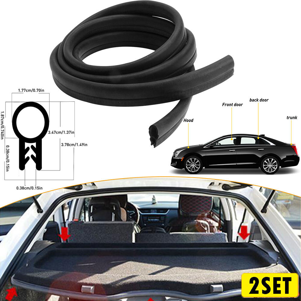 2X 10FT 10FT Car Rubber Seal Trim Molding Strip Door Edge Lock Protector All Wea