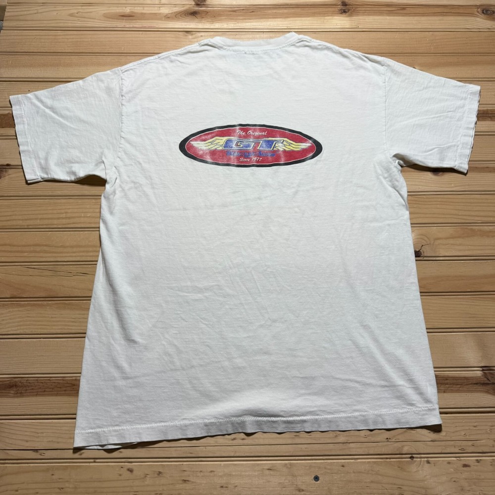 Vintage 80s The Original GT Bicycles BMW Bike Faded Graphic Shirt Size XL