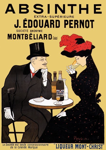 Absinthe Restaurant Couple Vintage Dining Area Poster Repro FREE S/H-image