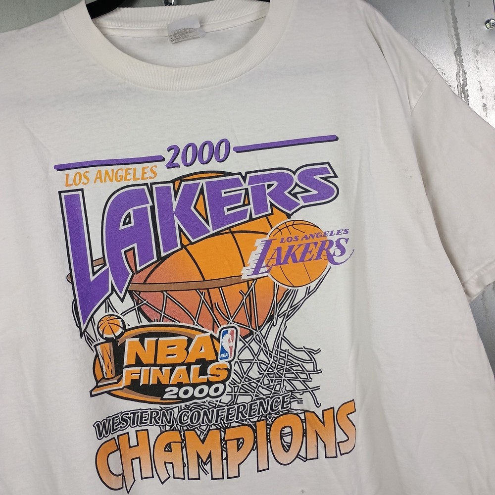 Los Angeles LA Lakers Vintage Y2K NBA Finals 2000 Shirt XL Basketball Shaq Kobe