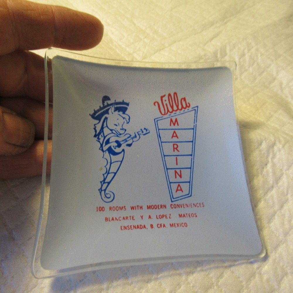Vintage Ashtray Villa Marina Ensenada Mexico