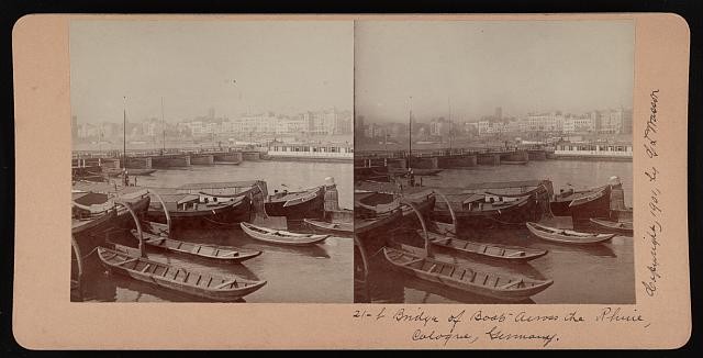 Photo:Cologne Germany 1901 Bridge of Boats Across the Rhine