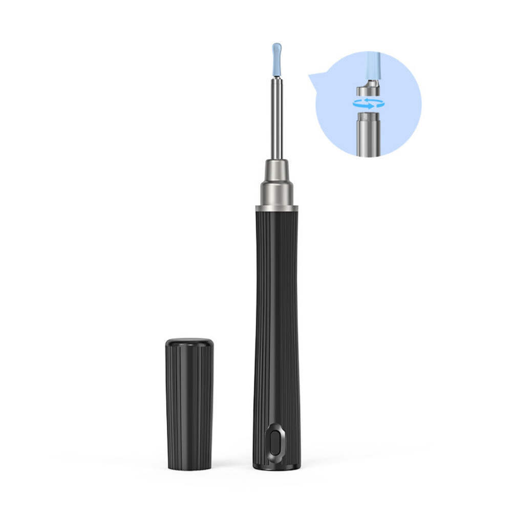 NNEDSZ Black Smart Visual Ear Cleaning Stick with 1080P Camera and Rechargeable