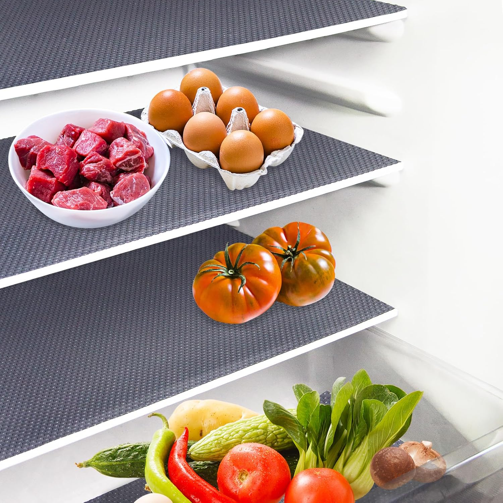 10Pcs Refrigerator Liners, Washable Fridge Liner Shelf Mats Refrigerator Pads fo