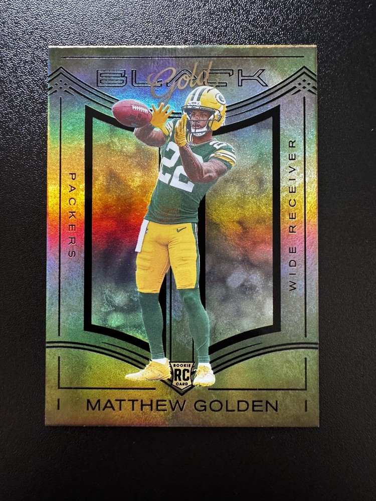 2025 Panini Black Football Matthew Golden Black Gold SSP Case Hit RC Packers