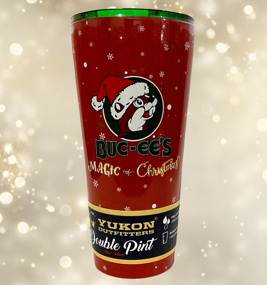 2024 Bucees Yukon 32 Oz Limited Edition Christmas Tumbler with Green Lid