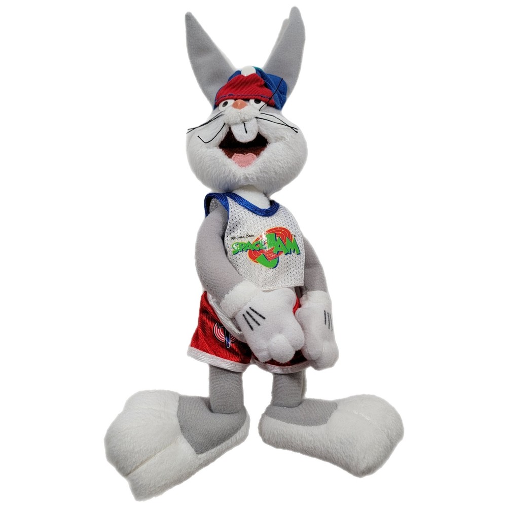 Vintage 90s McDonald's Space Jam Basketball Bugs Bunny Plush Toy 8.5”