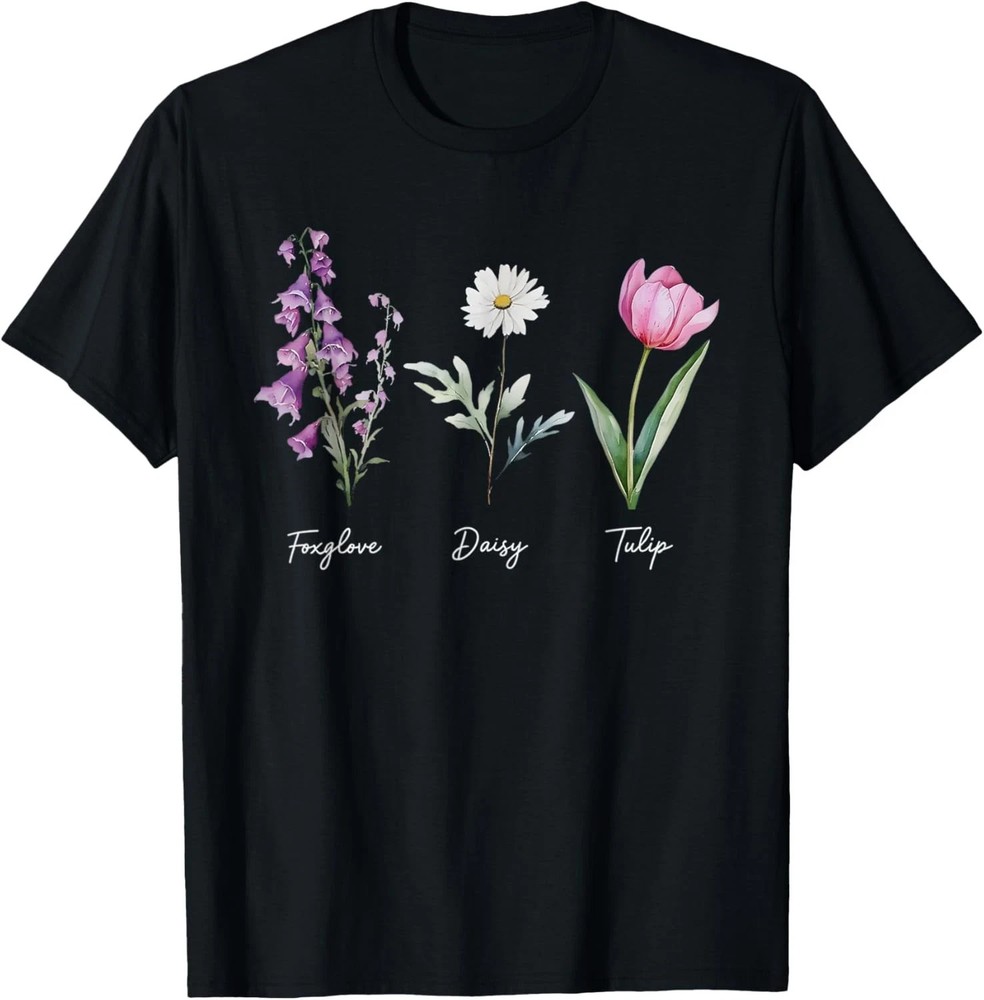 Foxglove Daisy Tulip Floral T-Shirt