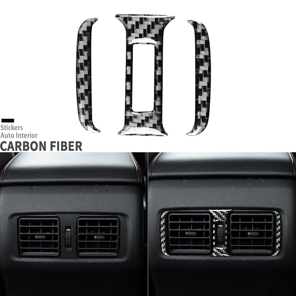 Real Carbon Fiber Interior Rear Air Vent Outlet Cover For Toyota 4Runner 2010-20