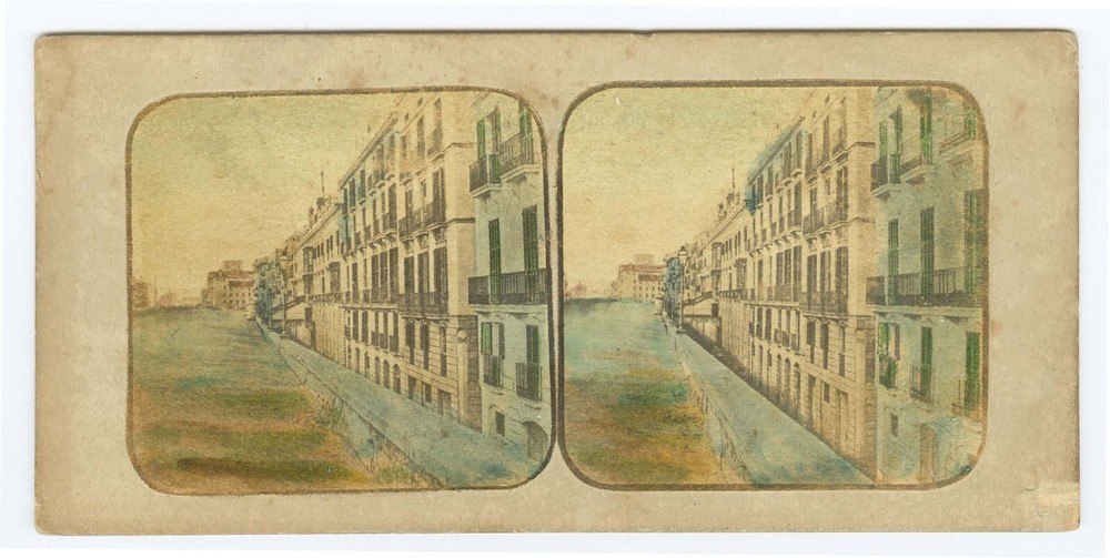 G1494~ SPAIN – c.1858 Barcelona Stereoview by New York Stereoscopic Co [RARE]