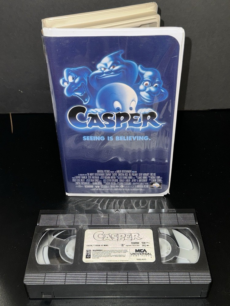 Casper 1995 VHS McA/Universal, Christina Ricci, Bill Pullman, Malachi Pearson