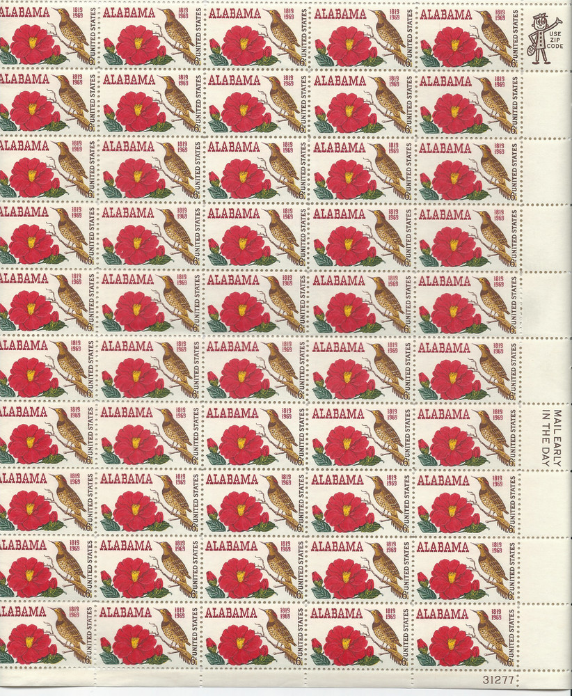 Scott  #1375... 6 Cent....Alabama... Sheet of 50