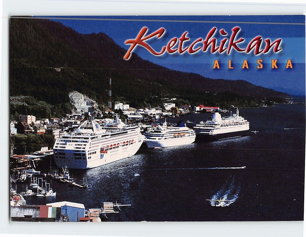 Postcard Aerial View of Ketchikan Alaska USA