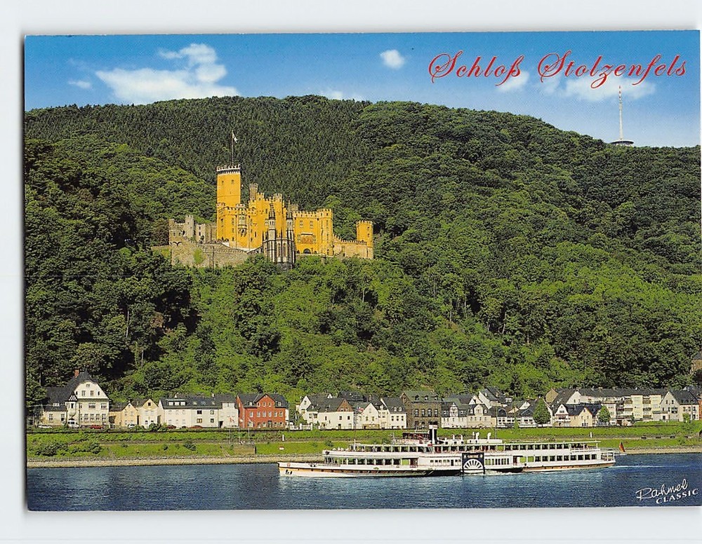 Postcard Stolzenfels Castle Koblenz Germany