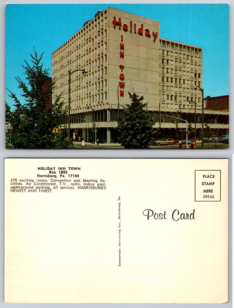 Holiday Inn Town Harrisburg PA Hotel Postcard