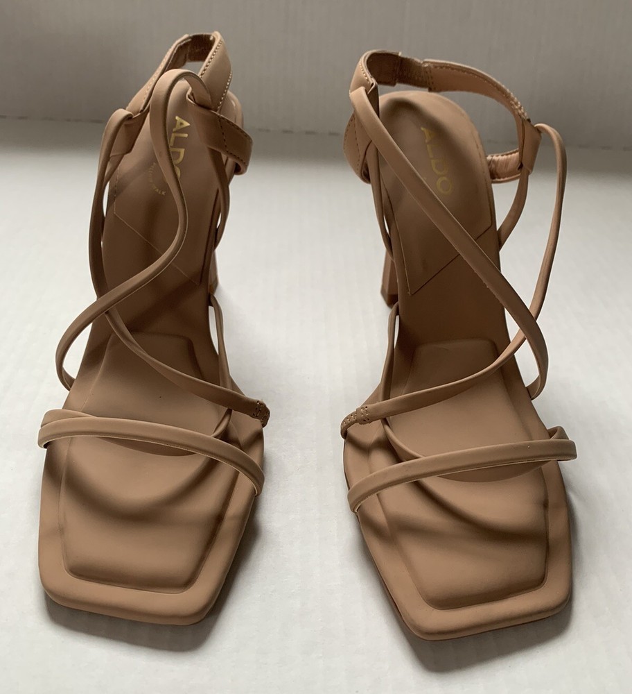 ALDO Women's Sz 6.5 Tan Strappy Sandals 3