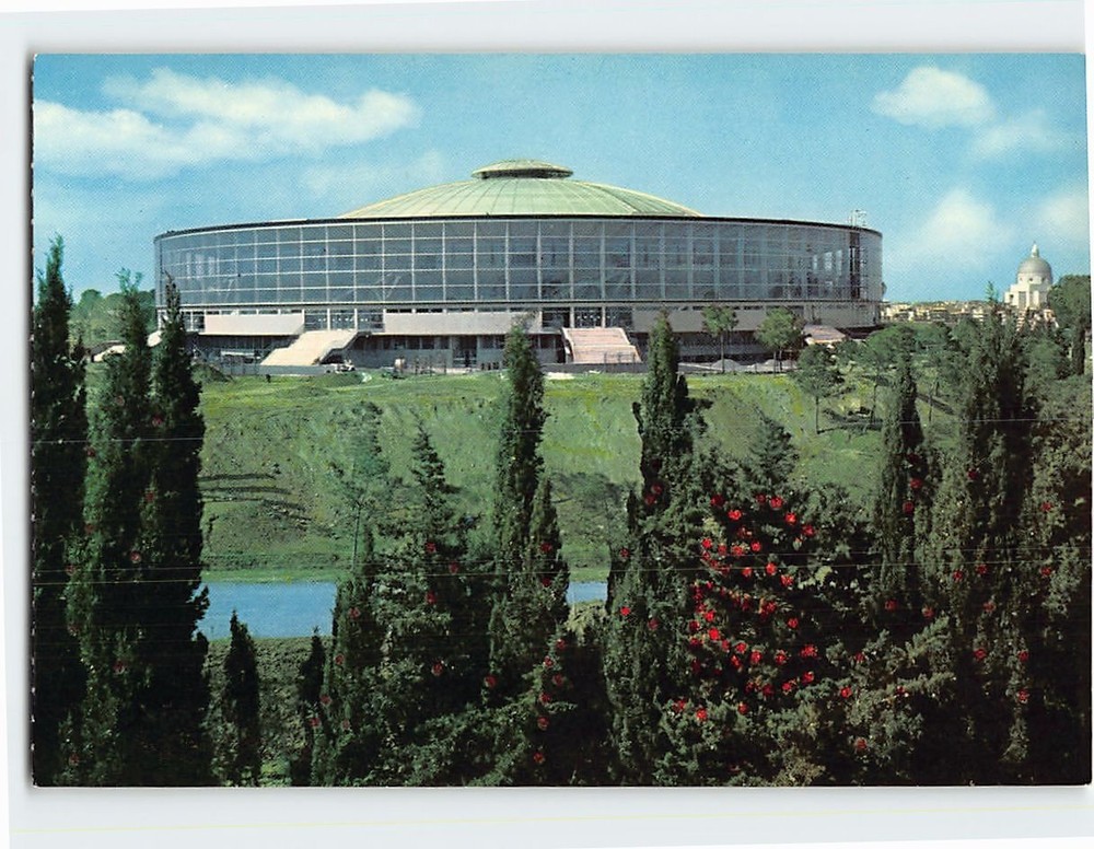 Postcard Sport Palace Rome Italy