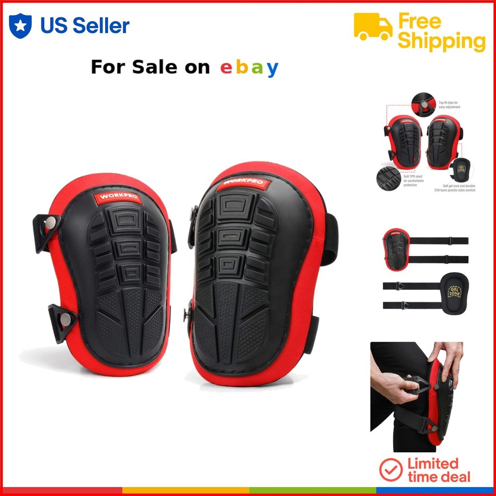 Heavy Duty Gel Knee Pads for Construction Gardening with Foam Cushioning