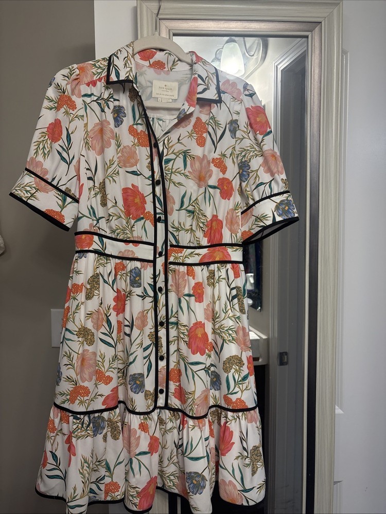 Kate Spade Women's Sz 6 Picnic Perfect Floral Blossom Tiered Dress
