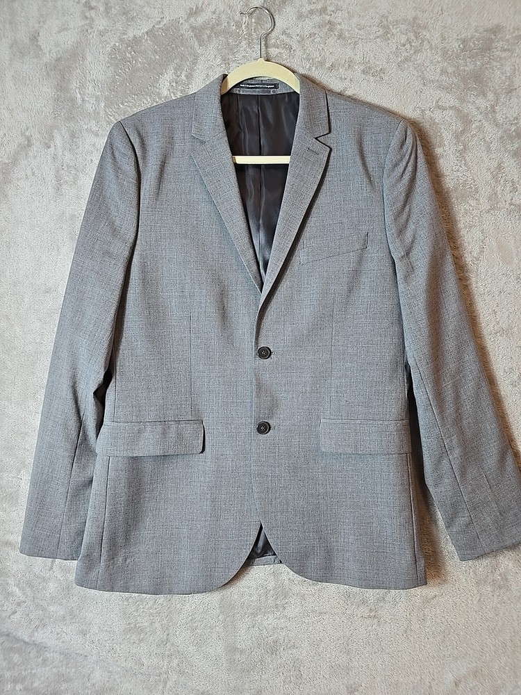 H&M Mens Size 42R Gray SLIM FIT Blazer Sports Coat Jacket Men's