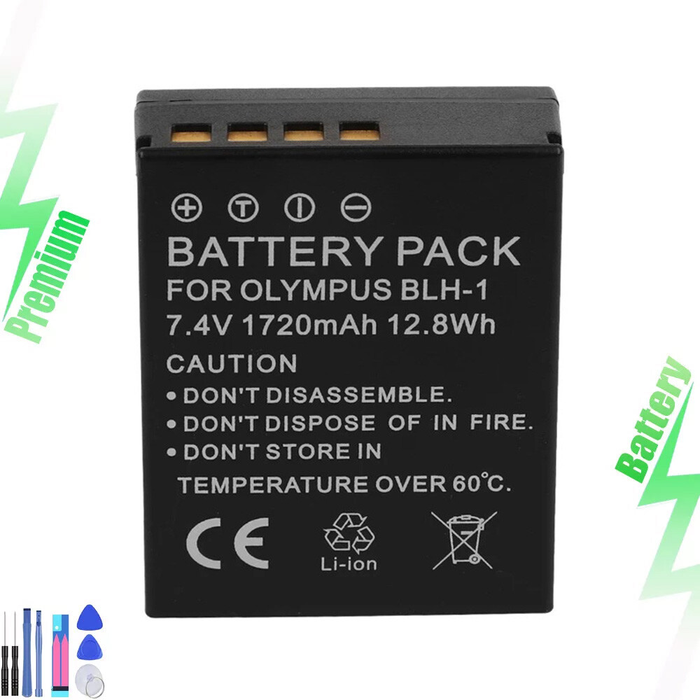 Premium Fully Decoded BLH1 Battery for Olymp  OM-D E-M1 Mark II, E-M1 III BLH-1