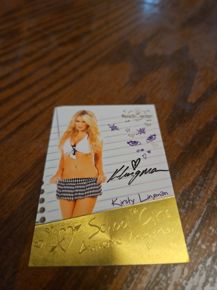2014 Benchwarmer Hot For Teacher Autograph Gold Foil Kirsty Lingman #76 Playboy