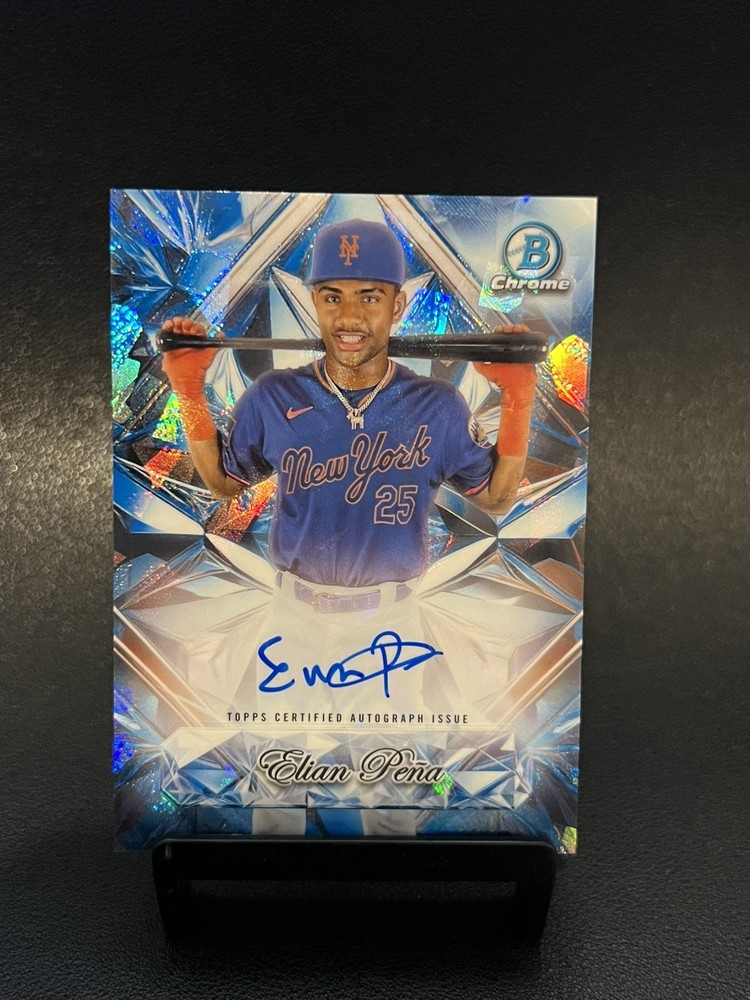2025 Bowman Chrome Sapphire Elian Pena Sapphire Selections Auto SP #SSA-EP Mets