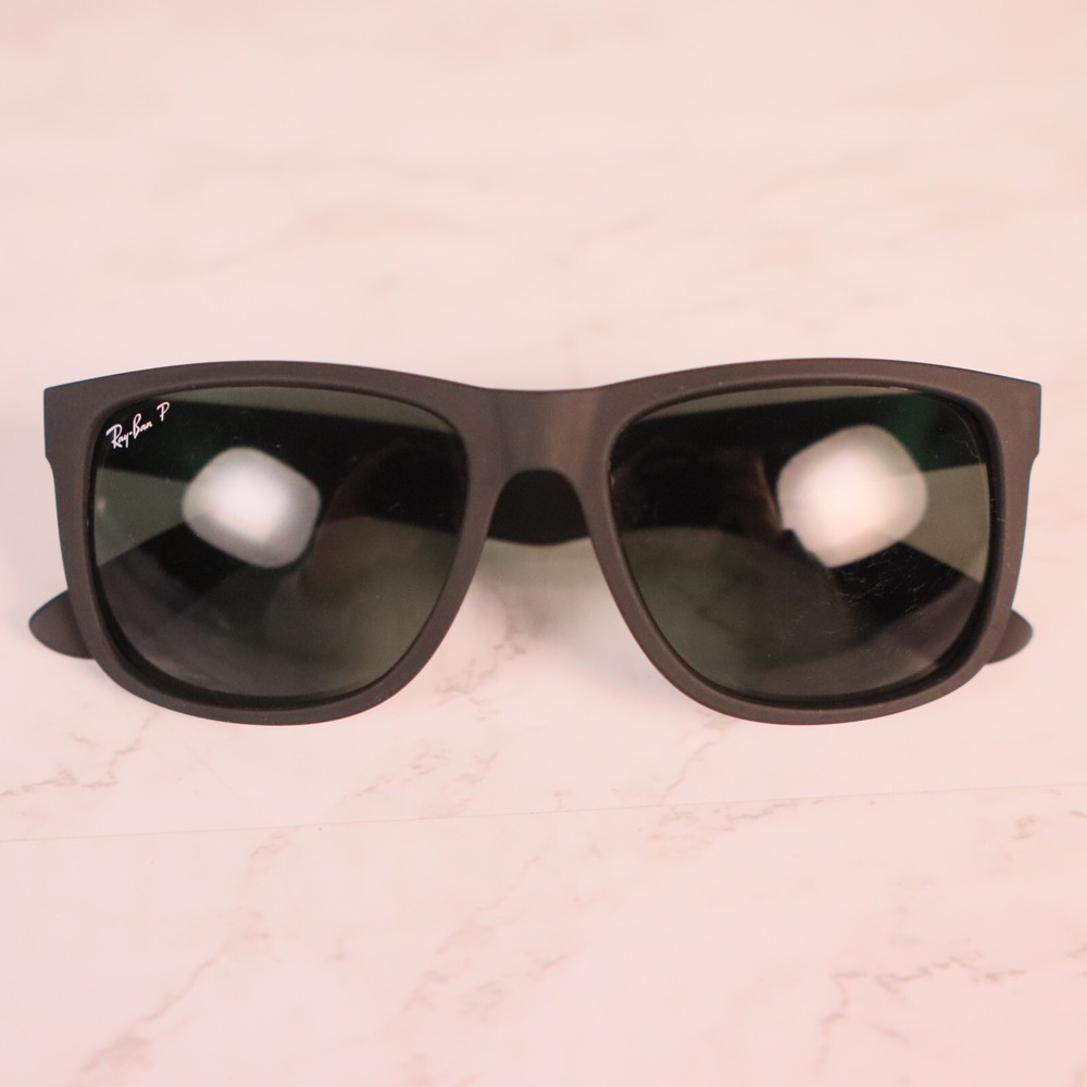 Ray-Ban Justin RB4165 601/8G Matte Rubber Black Full Rim Sunglasses FRAMES ONLY