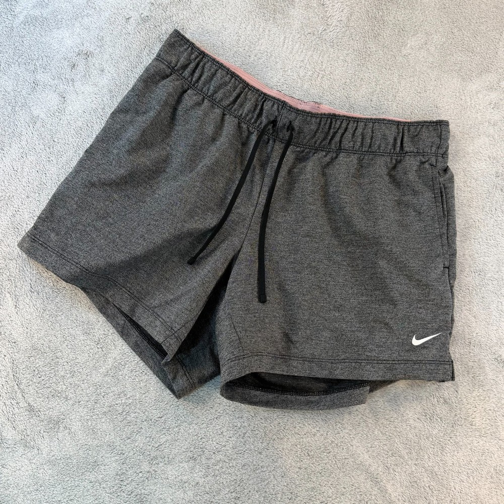 Nike Dri-FIT Running Shorts Women’s Medium Gray Athletic Drawstring