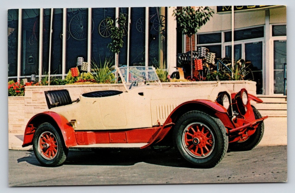Automobile~Harrisburg PA~Holiday West~1918 Packard Sport Roadster~1950s Postcard