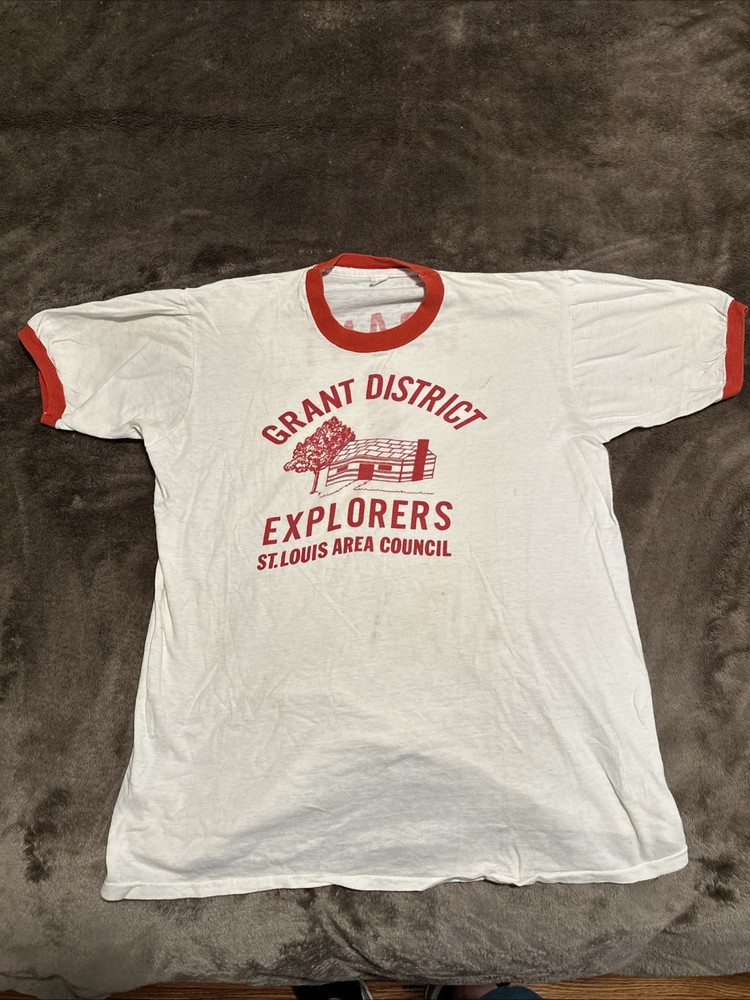 True Vintage Grant District St Louis 70s 80s Ringer Tee X-Large XL/L T-shirt