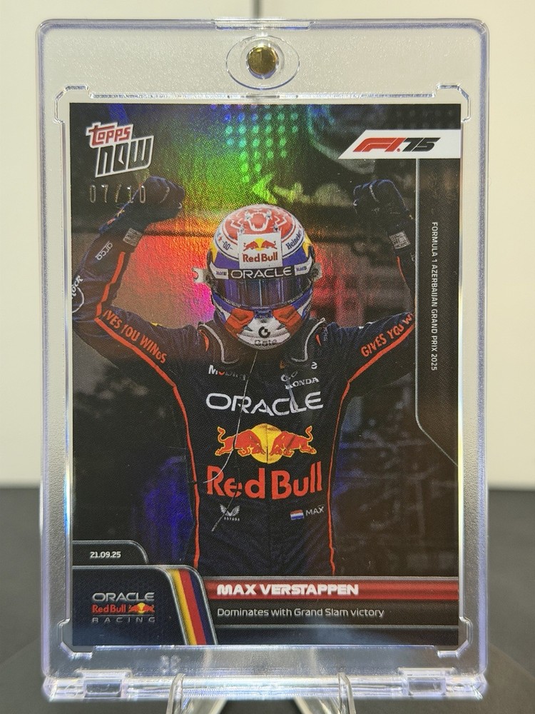 Max Verstappen - 2025 Formula 1 Topps NOW - Card 63 - PR: 3846 Black Foil 07/10