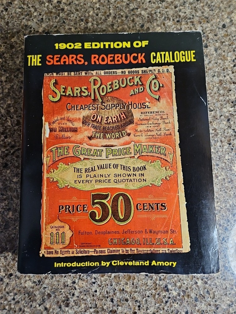 1902 Edition The Sears Roebuck Catalog Paperback Book 1969 Reprint Vintage