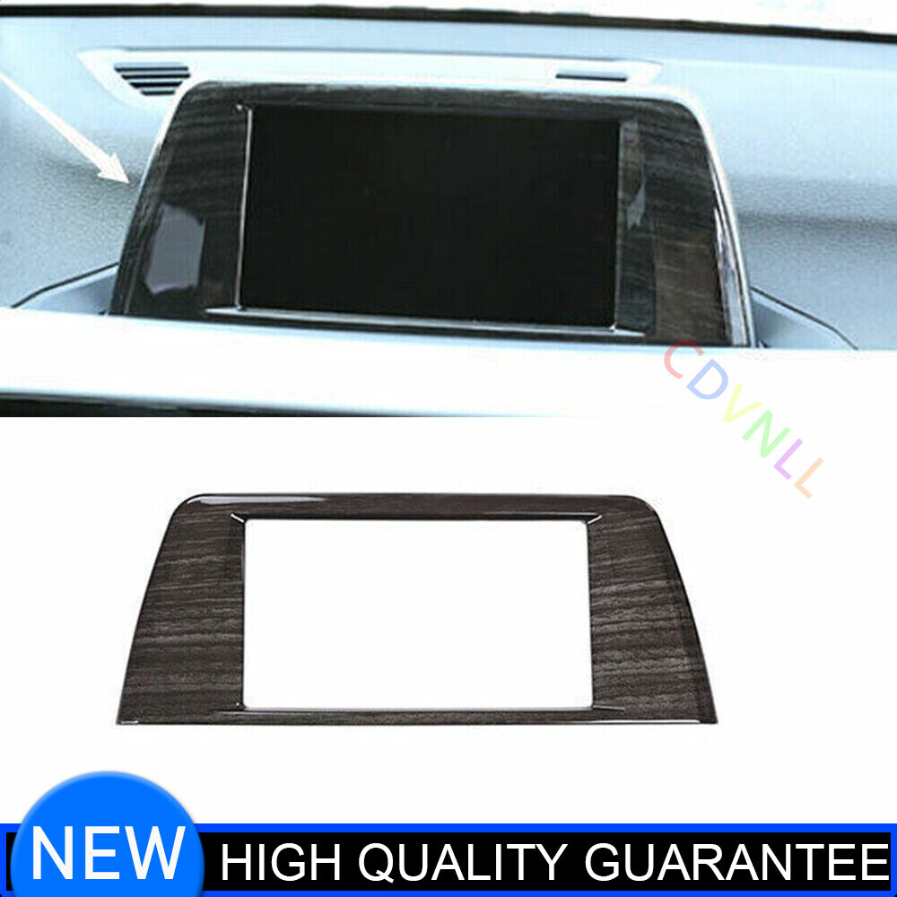 BMW X1 F48 2016-2021 Black Wood Grain GPS Navigation Panel Frame Trim Cover