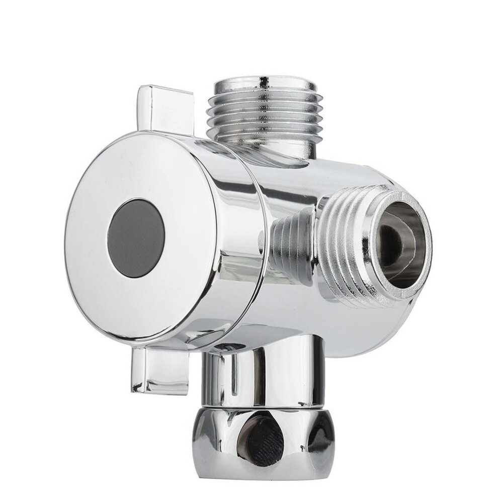 Shower Head Shut-Off 3 Way Adjustable T-adapter Handheld Shower Head Shunt Bath