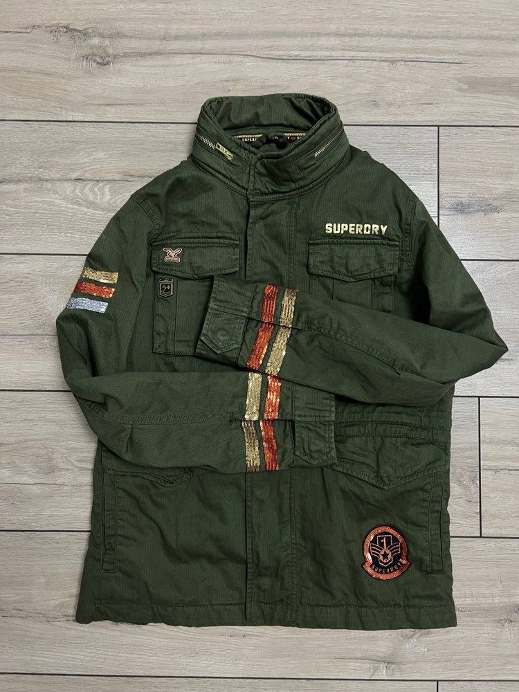 Womens Superdry Rookie Military Jacket Khaki Army Green Field US 10 EUR 42 UK 14