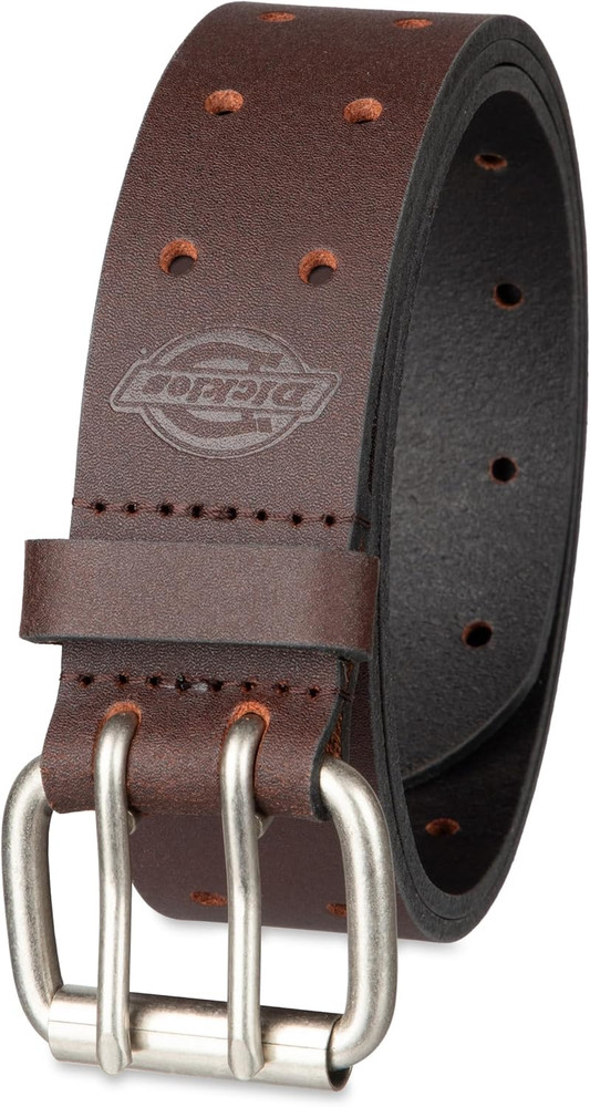 Men'S Double Prong Leather Work Belt – Fully Adjustable, Regular & Big and Tall